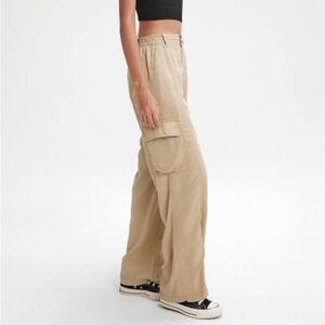 NWT Wild Fable Wide Leg Cargo Highrise Pants - Black XL